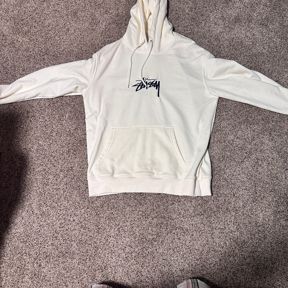 Stussy Men's Cream Hoodie